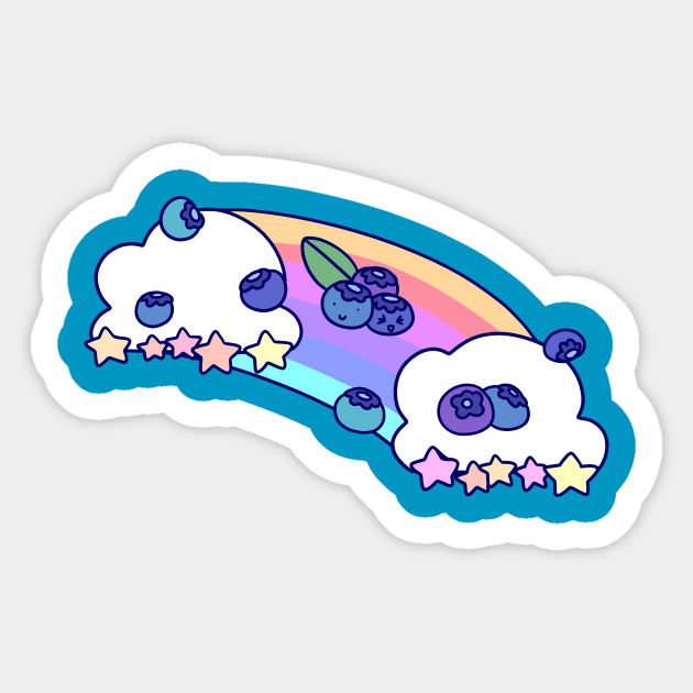 Blueberry Rainbow Sticker by saradaboru